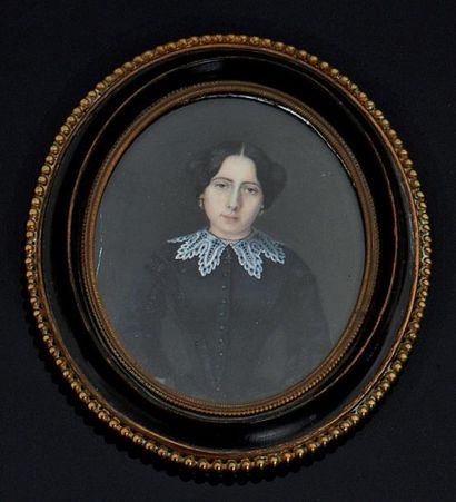 Ecole Francaise vers 1840
Portrait de femme...