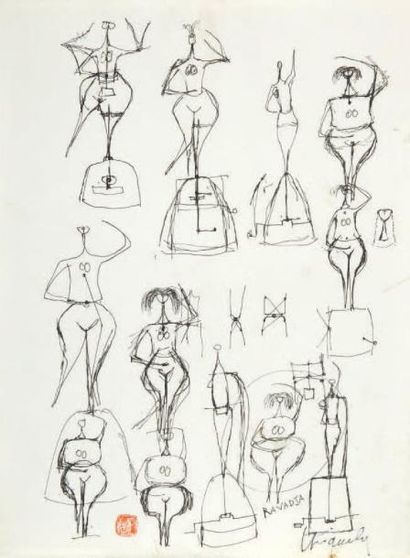 Philippe HIQUILY (1925-2013)
Ravadja Dessin...