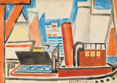 Jean METZINGER (1883-1956)
Pont d'un paquebot...