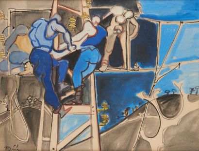 Edouard PIGNON (1905-1993)
Les travaux, 1953...