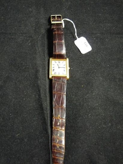 MONTRE BRACELET d'homme, rectangulaire, en...