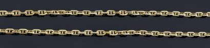 COLLIER articulé en or jaune 18 k, les maillons...