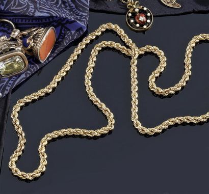 COLLIER articulé en or jaune 18 k, les maillons...