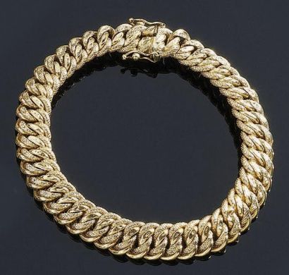 BRACELET articulé en or jaune 18 k à double...