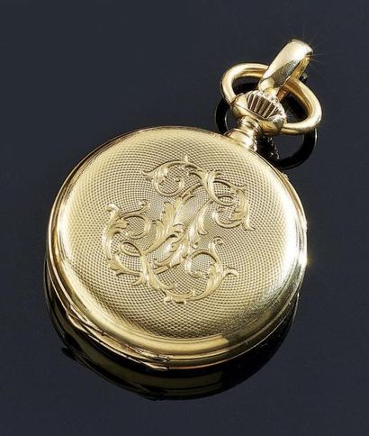 MONTRE demi-savonnette en or jaune 18 k,...