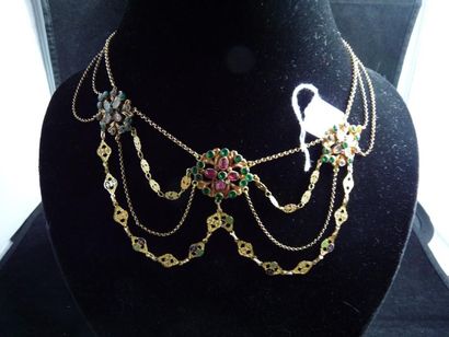 COLLIER draperie articulé en or jaune 18...