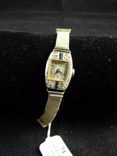 MONTRE bracelet de dame en or gris 18 k,...