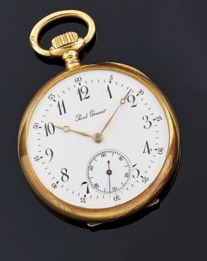 MONTRE DE POCHE en or jaune 18 kt 750°/oo,...