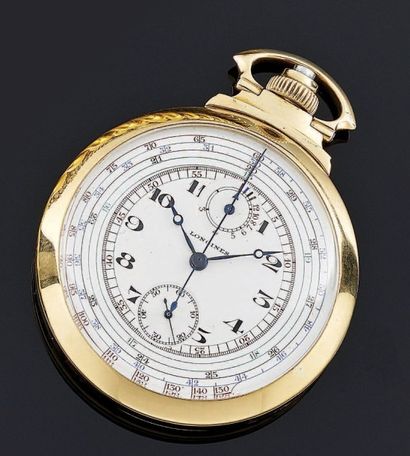 LONGINES
Montre de poche en or jaune 14k...