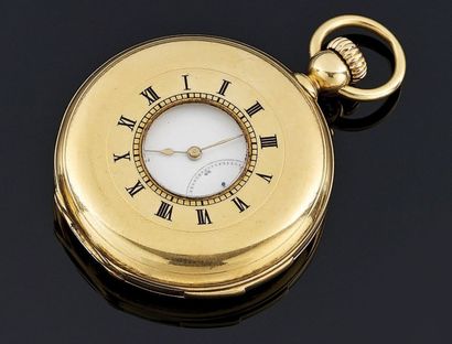MONTRE DE POCHE demi-savonnette en or jaune...