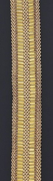 BRACELET souple en or jaune 18 k tressé,...