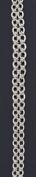 COLLIER articulé en or gris 18 k 750°/oo...