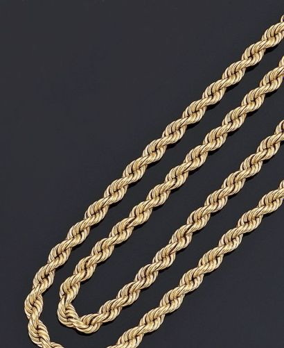 COLLIER articulé en or jaune 18 k 750°/oo...