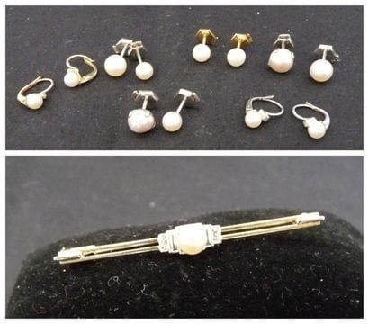 LOT DE SIX PAIRES DE BOUCLES D'OREILLE système...