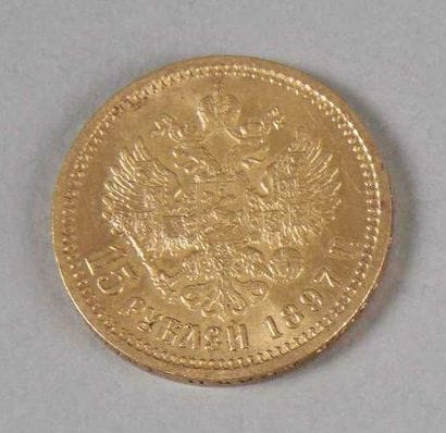 Pièce 15 roubles or 1897