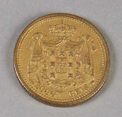 Pièce 5000 reis or 1866