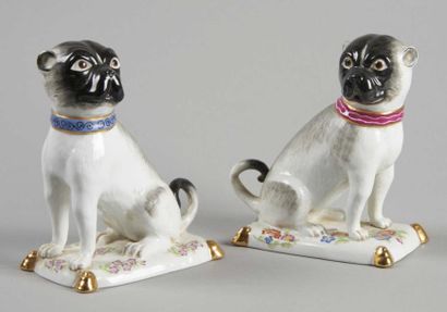 Allemagne
Paire de carlins en porcelaine...