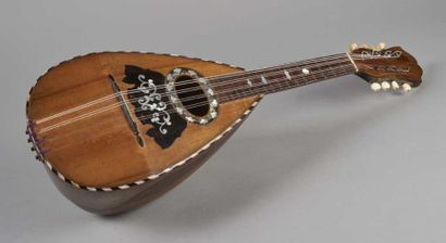 MANDOLINE Napolitaine en bois fruitier avec...