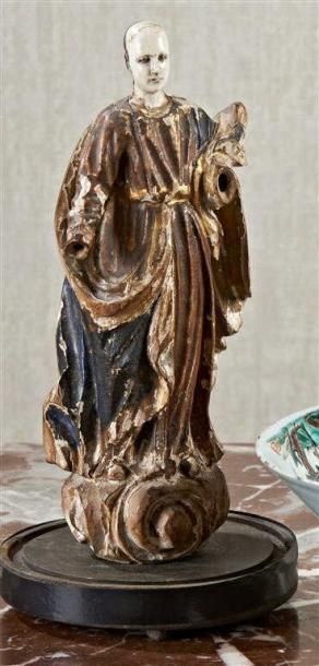 SAINTE FEMME avec tête en ivoire et corps...