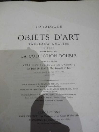 Catalogue des Objets d'Art composant la Collection...