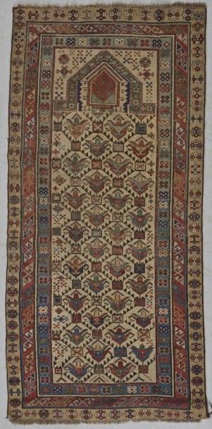 TAPIS CHIRVAN de prière à Mihrab à décor...