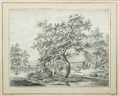 Leendert OVERBEECK (Haarlem vers 1752 - 1815)
Bergers...
