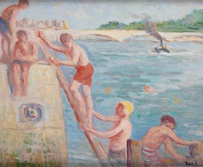 LUCE MAXIMILIEN (1858-1941)
Les baigneurs...