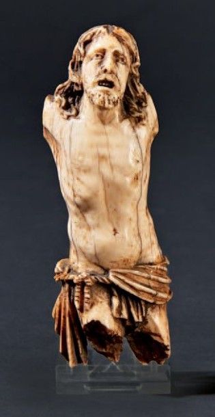 ÉLÉMENT d'un Christ agonisant, la tête renversée...