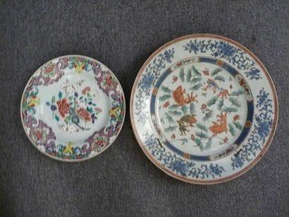 CHINE
PLAT rond creux en porcelaine à décor...