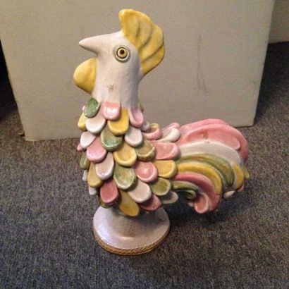 Denise PICART
Coq en faïence, sculpture à...