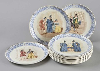 Creil & Montereau
Suite de 12 assiettes en...