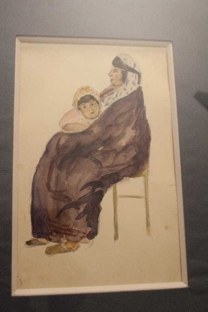 Maurice PERRONET
Aquarelle monogrammée en...