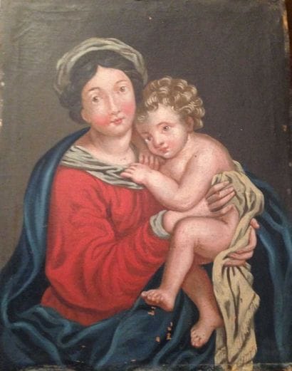 Ecole du XVIIIème siècle
Femme et enfant...