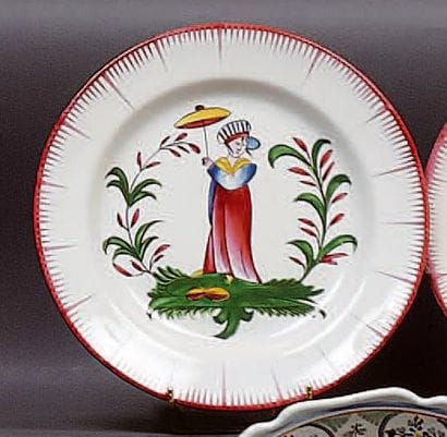 LES ISLETTES
Assiette à bord uni à décor...