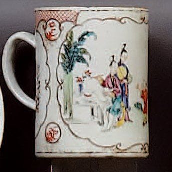 CHINE
Grande chope cylindrique décorée en...