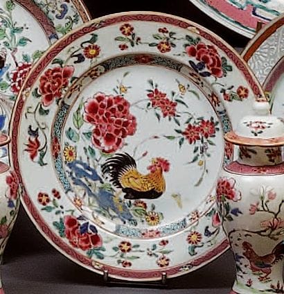 CHINE
Assiette ronde décorée en émaux de...