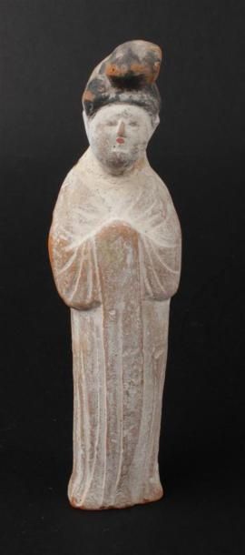 CHINE - 
Petite statuette en terre cuite...