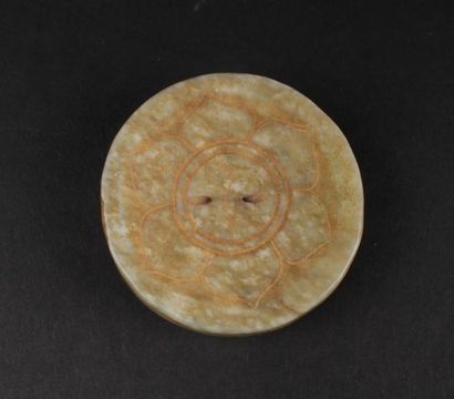 CHINE - 
Bouton de mandarin de forme ronde...
