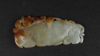 CHINE - 
Sujet en jade rouille sculptée d'une...