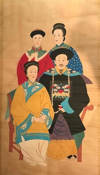 CHINE, début du XXe siècle - 
Encre et couleurs...