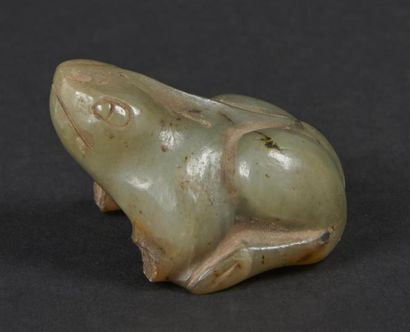 CHINE, fin du XIXe siècle. 
SUJET en néphrite...