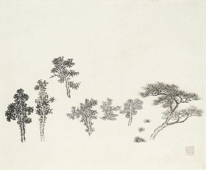 Pu Quan (1913-1991)
Encre sur papier, études...