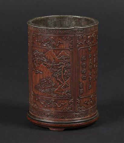 CHINE - XIXe siècle
Porte-pinceaux bitong...