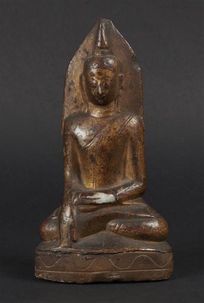 BIRMANIE - XIXe siècle
Statuette de bouddha...