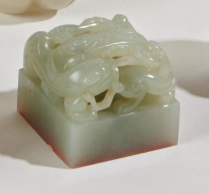CHINE - XIXe siècle
Cachet de forme carrée...