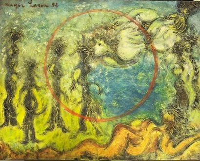 Meyer LAZAR (1923-1995) 
Les amants et Personnages...