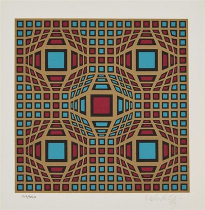 Victor VASARELY (1906-1997)
Composition cinétique
Lithographie...