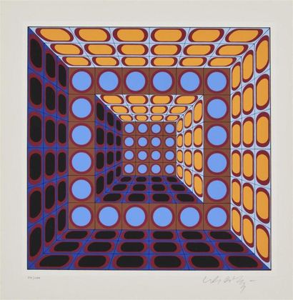 Victor VASARELY (1906-1997)
Composition cinétique
Lithographie...