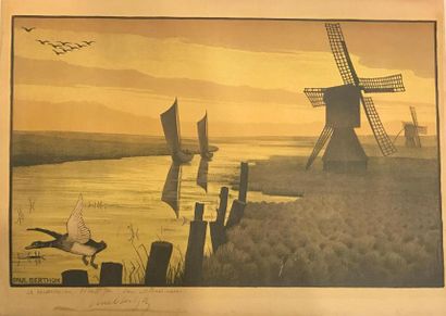 Paul Emil BERTHON (1872-1909) 
Paysage aux...