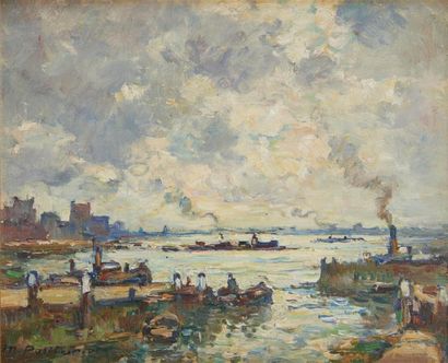 PARTURIER Marcel (1901-1976) 
Paysage Hollande,...